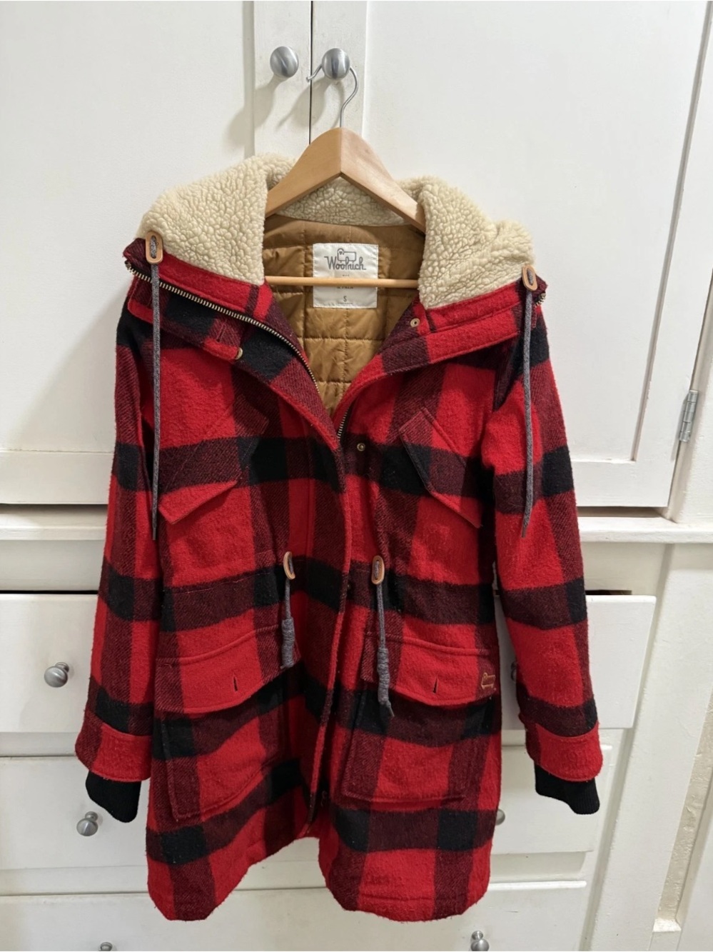 Woolrich X Abercrombie & Fitch ** Rare** Buffalo Plaid Field Jacket Coat Small